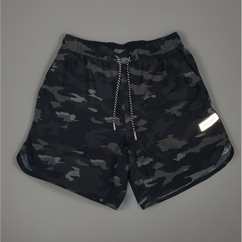 Legends Men's Luka Short Size M Black Camo Lined Athletic Training Gym Running